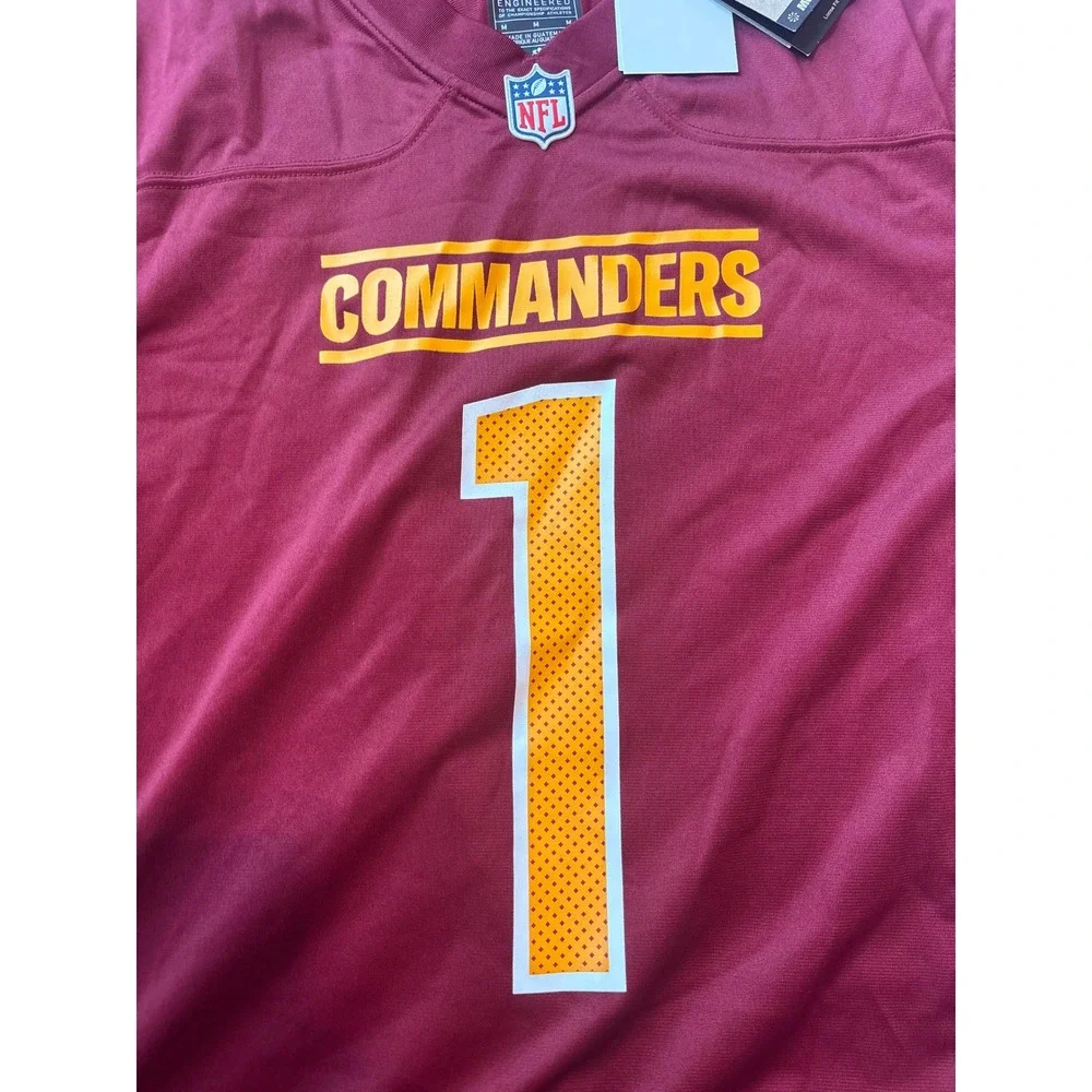 Nike Mens Washington Commanders Curtis Samuel 1 Jersey Burgundy Gold Medium
